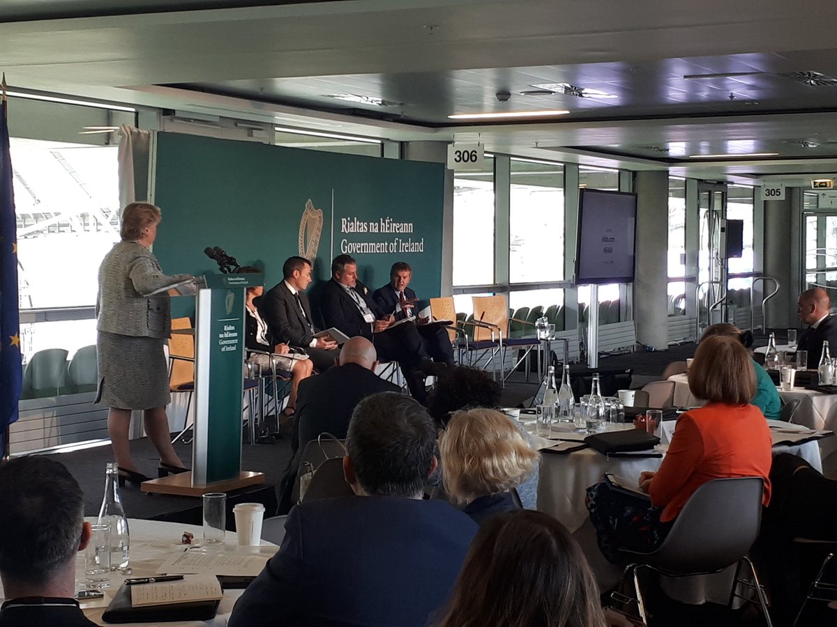 Loc_Enterprise's tweet photo. .@pama_mc of @LEOCountyClare highlights benefits of #mentoring and #regionalclusters for Ireland's SMEs at @EnterInnov SME Strategy Conference for #FutureJobsIreland https://t.co/EGzIyAaqHb