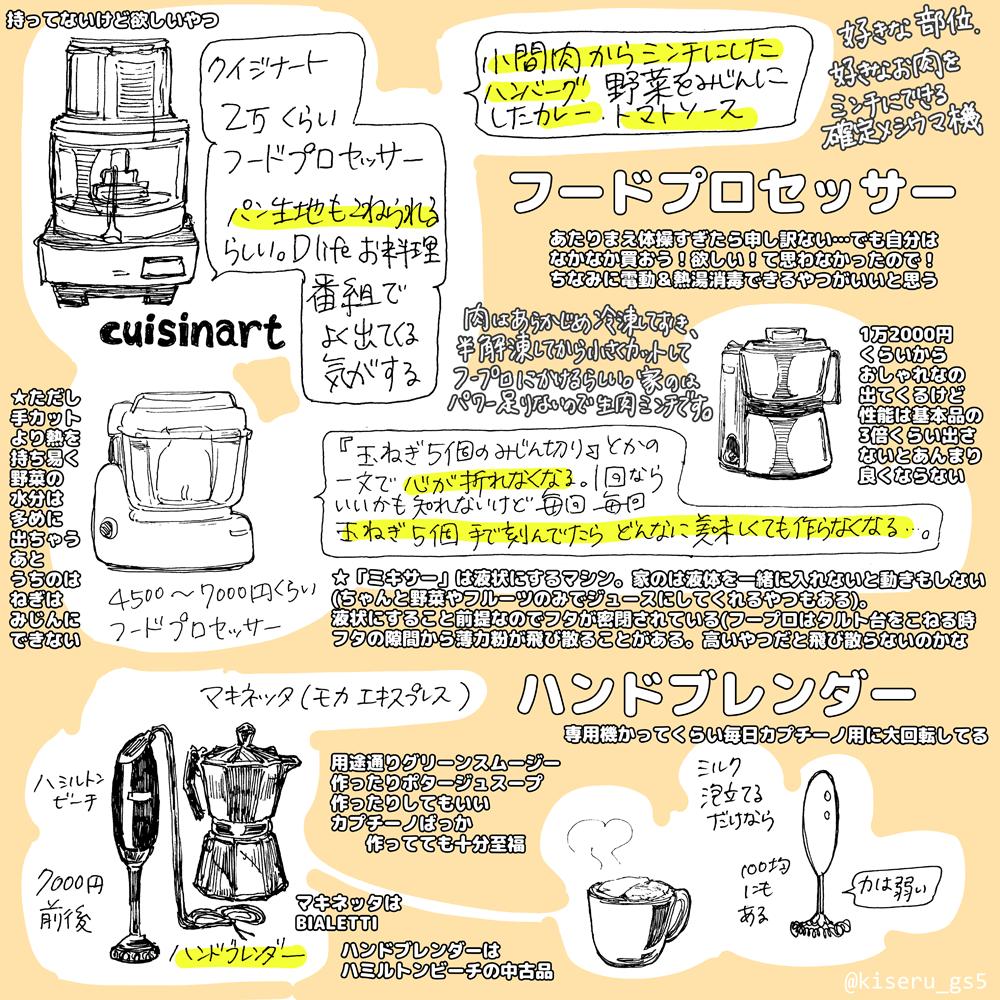 料理メモ始めて1年生で本当に本当に紹介できるようなもの使ってないのですが、よく「おすすめの道具は何ですか」「何を使ってますか」とましゅ頂くので再掲失礼します。
くだんの半解凍のフープロですが、試したところ替刃を1本ダメにしたので、性能による気がして調理法としてオススメは保留で…。 