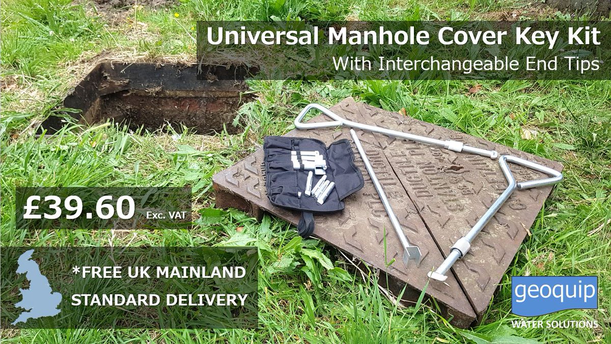 MANHOLE KEY KIT - Manhole cover lifting tool with 14 interchangeable end tips. The tools are used for the safe and effective way of removing different manhole covers. Changing the tips is quick and easy - simply unscrew and insert the tip you need. clickeu.swiftpage.marketing/so/052-d854ab1…