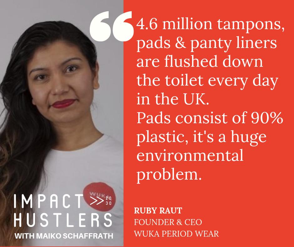 maikoschaffrath's tweet photo. 200,000 tonnes of menstrual waste goes to landfill every year in the UK. Inspiring to talk to @RubyRaut about @wukawear and how they are on a mission to end the stigma around periods &amp; create a truly sustainable alternative. Listen here: https://t.co/Dsxy6l6p6h #periodpoverty https://t.co/R7eRQx2qk4