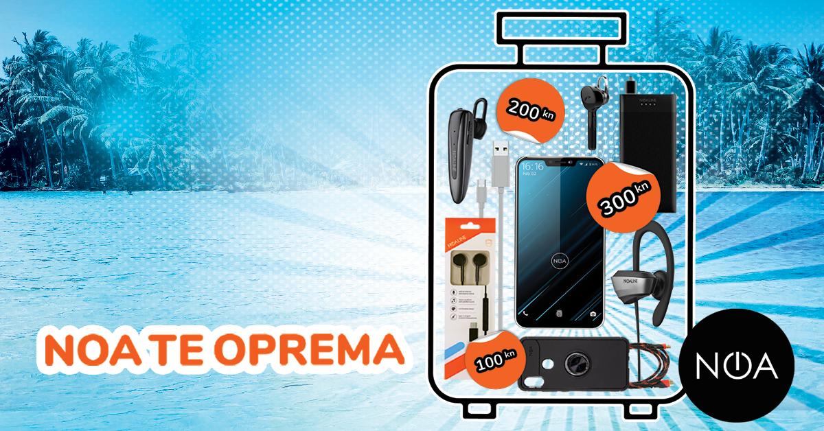 NoaMobile's tweet photo. U sklopu ljetne akcije ⛱️ "NOA te oprema" uz kupnju NOA mobitela darujemo vam NOAline asortiman u vrijednosti od 100, 200 ili 300 kn. -> https://t.co/8DlpY5hHpJ https://t.co/qyFbz3Gbjo