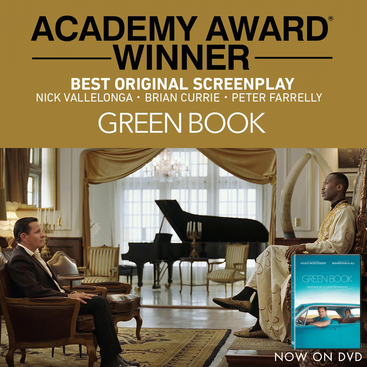 nextent_he's tweet photo. Start your weekend off with #GreenBookMovie winner of 3 Academy Awards including Best Picture. Own it NOW on DVD. https://t.co/EXt3vR6Qhu