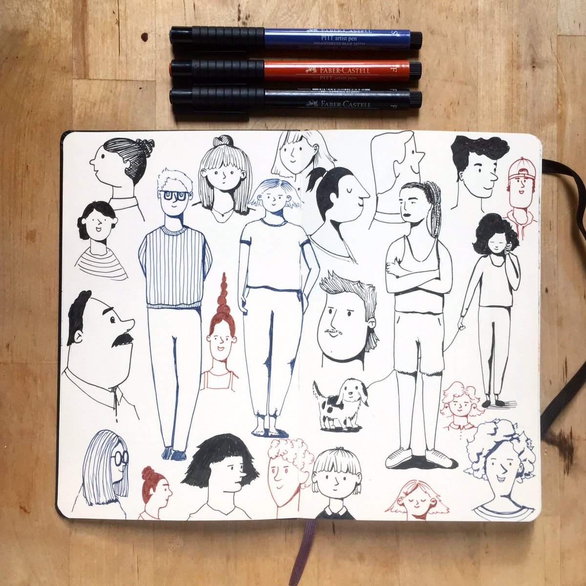 Face doodles! Happy #Friday! Is this thing on...? 🎤🎤🎤 #illustration #illustrationartists