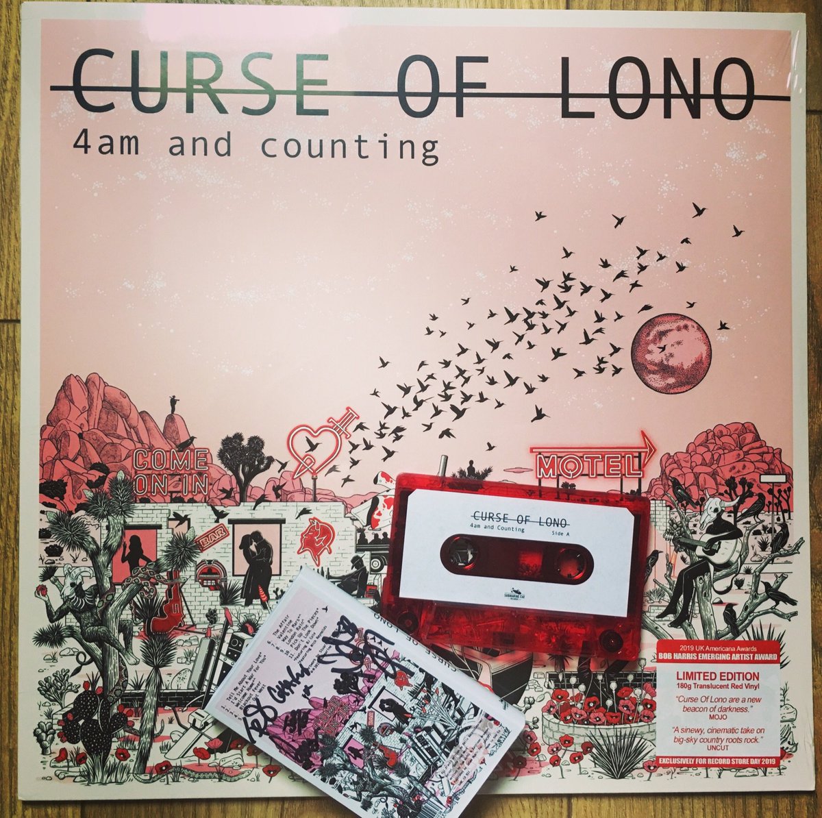 steverosier's tweet photo. “A new beacon of darkness”.
Well, you gotta have some of THAT!
@curseoflonoband ‘4am &amp; counting’ - well red!
#vinyljunkie #cassettetape #redisthenewblack #curseoflono #4amandcounting #newmusicfriday https://t.co/0KJs2SCH6i
