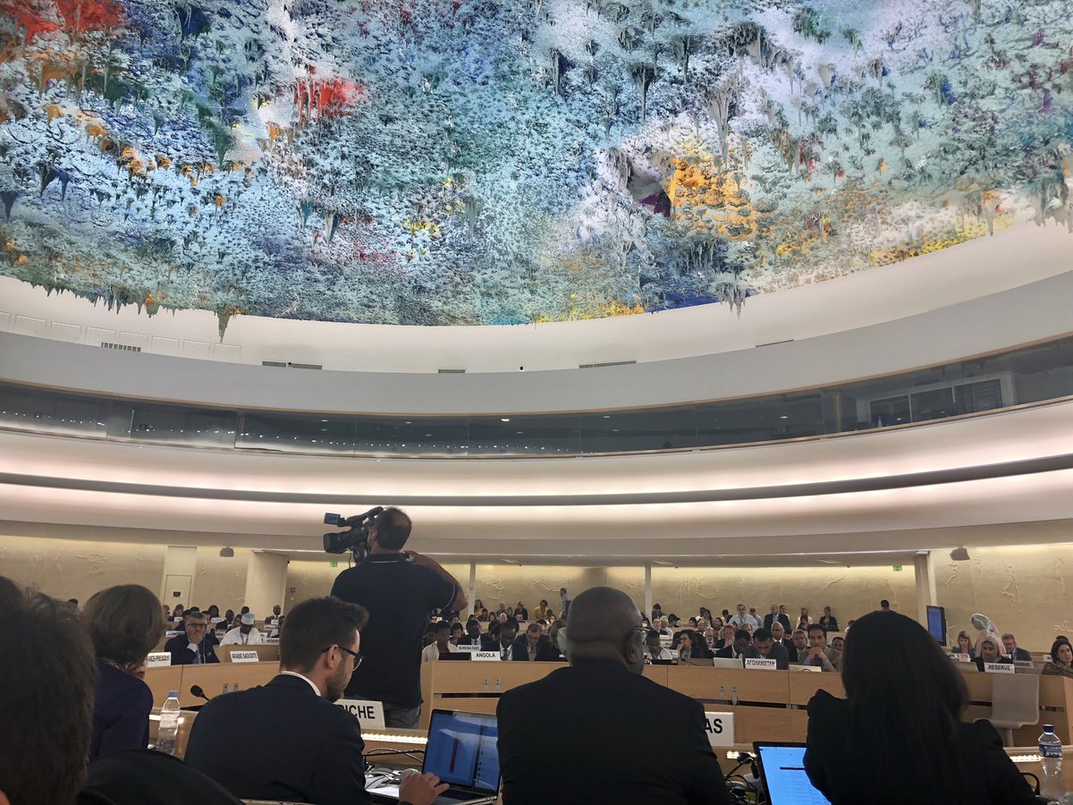 #HRC41 bursts into applause as the Resolution on the extension of the mandate of the IE on Violence and Discrimination on the basis of Sexual Orientation and Gender Identity  is adopted after a vote.