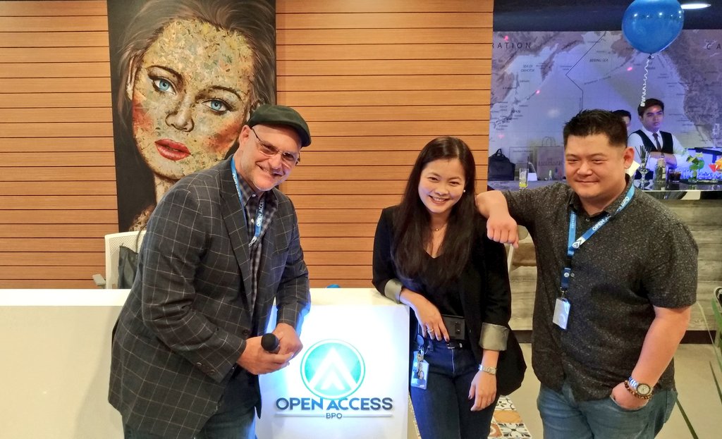 bobreyes's tweet photo. LOOK: Philippine-based global multilingual call center Open Access BPO inaugurates their new 1,000-seat facility at Glorietta 2 Corporate Center. #OpenAccessBPO @manilabulletin https://t.co/XIfzopjfan