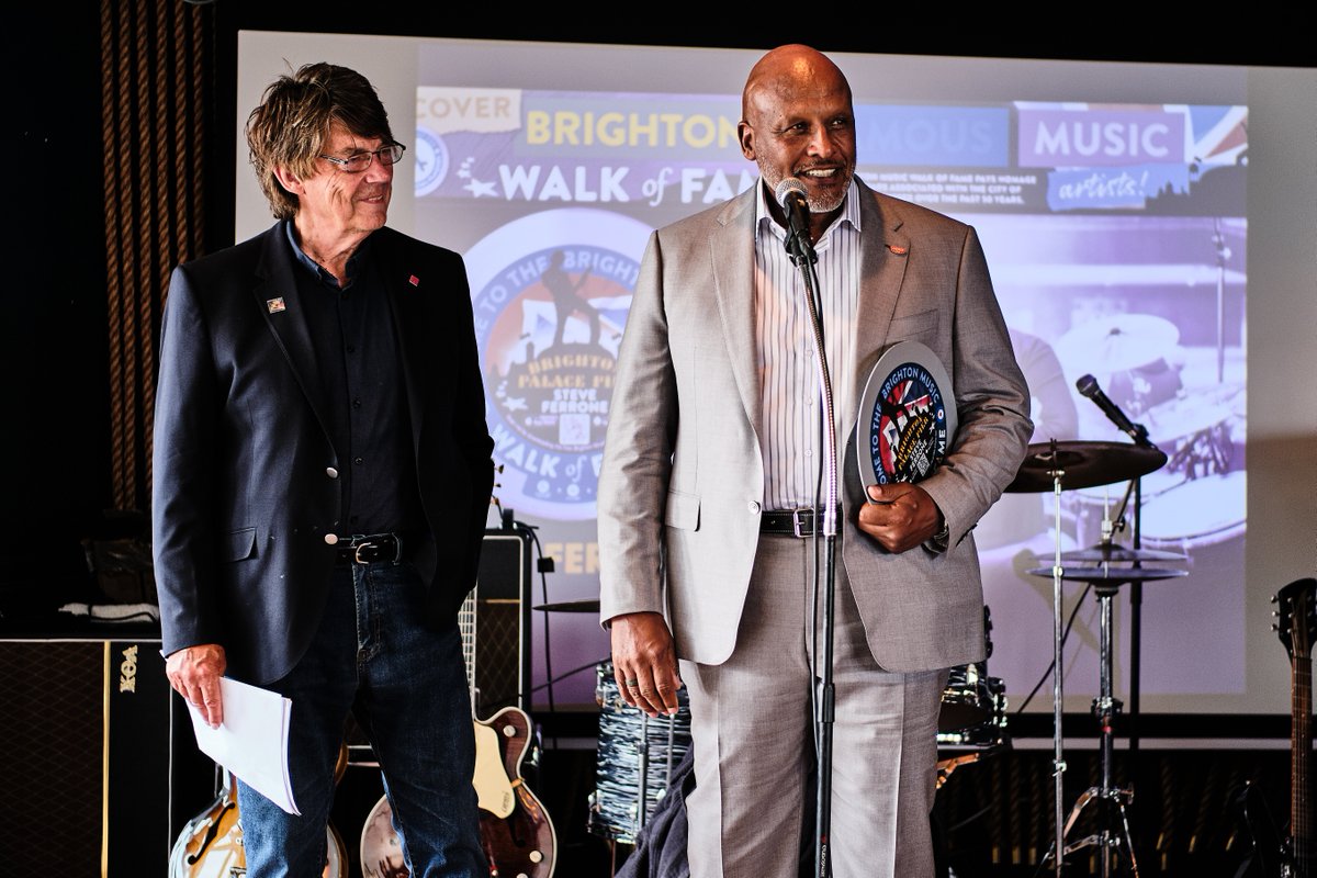 BrightonMusicWF's tweet photo. Congratulations to Steve Ferrone for his induction on @BrightonMusicWF and we’re truly humbled he flew across from the US with his family to be with us. https://t.co/Nl1K0ZRvj4