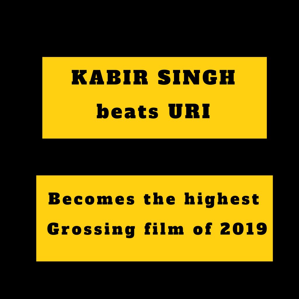 thevirginblogs's tweet photo. Shahid Kapoor and Kiara Alia Advani’s Kabir Singh becomes the 10th highest grossing film ever!!
#bollywood #entertainment #kabirsingh #uri #thevirginblogs #ignitingthoughts https://t.co/co7aCUnrc0