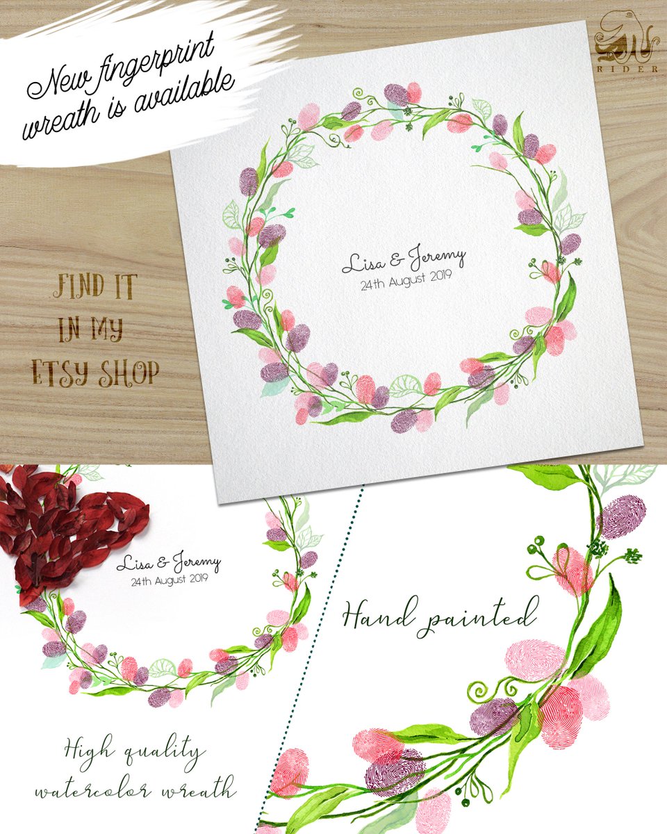 art_octopus's tweet photo. My new floral fingerprint wreath is available now in my etsy shop. It can be a special gift not just for wedding.

#Fingerprint #wedding #guestbook #digitalartwork #customization #birthday #wreath #thumbprintart #fingerprintart #etsyshop #tweetme #babyshower #bridalshower https://t.co/bo8kB1PWae