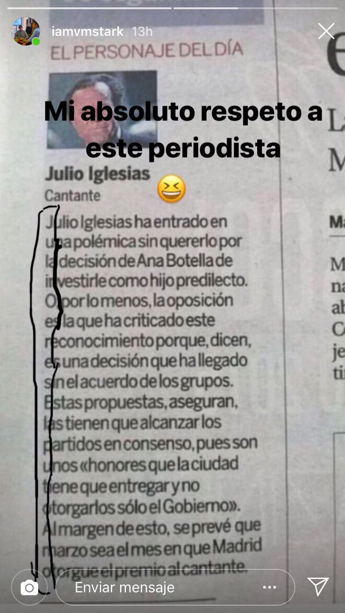 vmstark1's tweet photo. Mi absoluto respeto a este periodista 😂 https://t.co/QWynsnmE9W