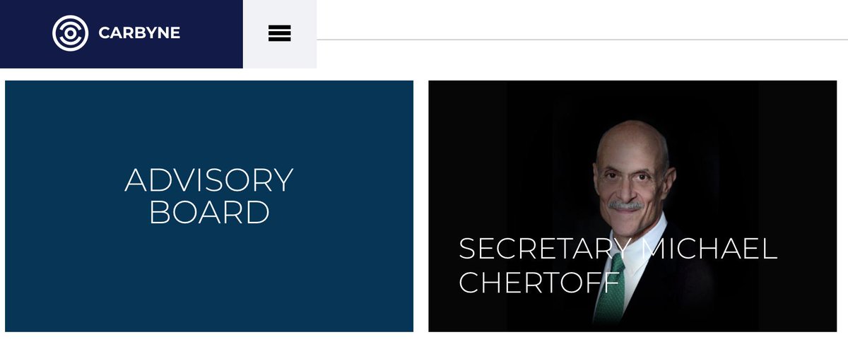 Carbyne formerly Reporty Advisory Board https://carbyne911.com/team/  who it is ...Michael Chertoff