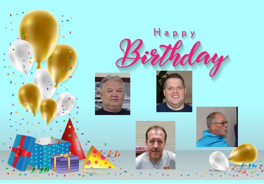 Happy Birthday to David, James, Don, and Mike who are all celebrating their birthday today! 