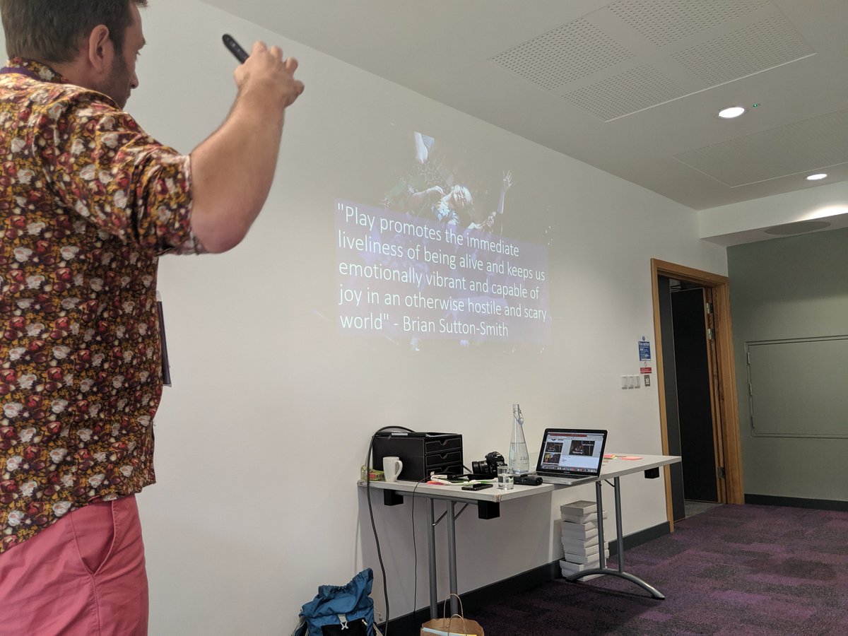 Really liked this quote from thought-provoking session in play and democracy <a href="/mathiaspoulsen/">Mathias Poulsen</a> #playlearn19