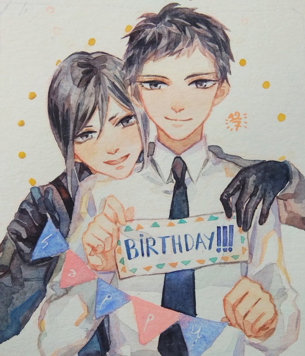 @crimson_swallow a bird told me that today is your birthday ? have these two good boys wishing you a happy birthday ✨?