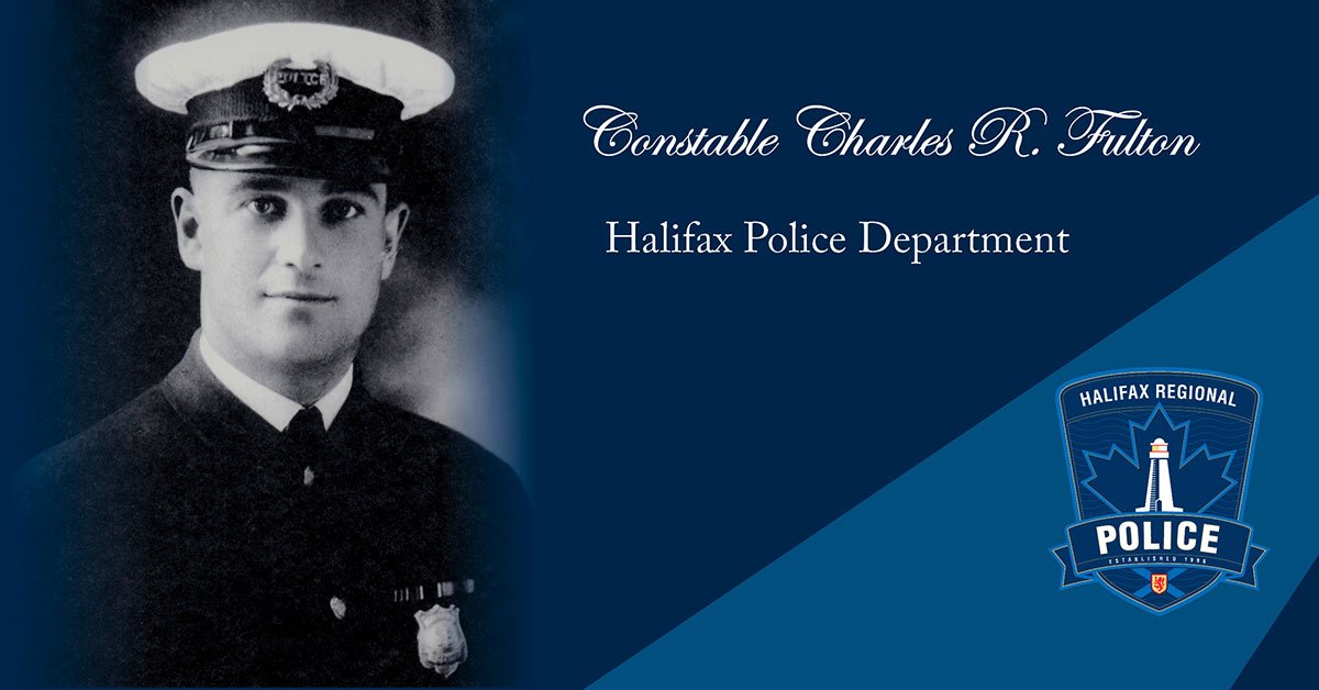 HfxRegPolice's tweet photo. We remember Cst. Charles R. Fulton who was shot while trying to apprehend a suspect on July 14, 1924, at the age of 28. Cst. Fulton was Halifax Police Department's first police officer killed in the line of duty. We thank him for his service and for making the ultimate sacrifice. https://t.co/Iu76TYy5Sv
