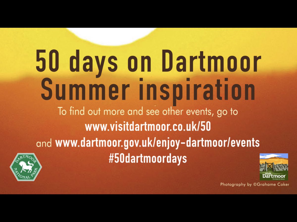 #DartmoorDays 
50 great ideas for things to do right through the summer on Dartmoor!

💥💥💥 Here it is - visitdartmoor.co.uk/things-to-do/5… 💥💥💥

Created in partnership between @dartmoornpa and Visit Dartmoor 😄😄

#Dartmoor #Devon #50dartmoordays @GreatDevonDays @Devon_Hour