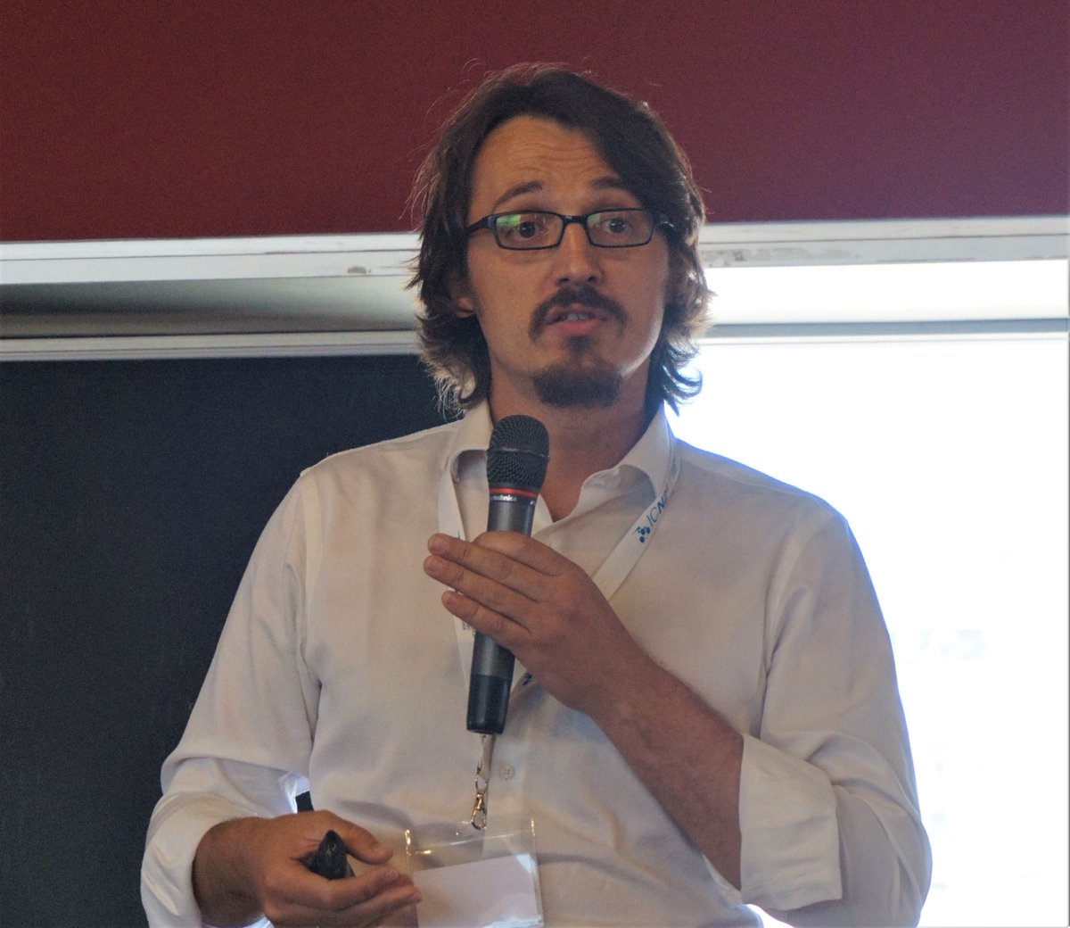 icn2nano's tweet photo. Dr Mariano Campoy Quiles from the Institute of Materials Science of Barcelona @icmabCSIC, Spain, is now talking about harvesting the energy of the Sun: from colour-on-demand organic solar cells to solar thermoelectrics. #energymining #severoochoa #nanotechnology https://t.co/Ibv9W1tFQd