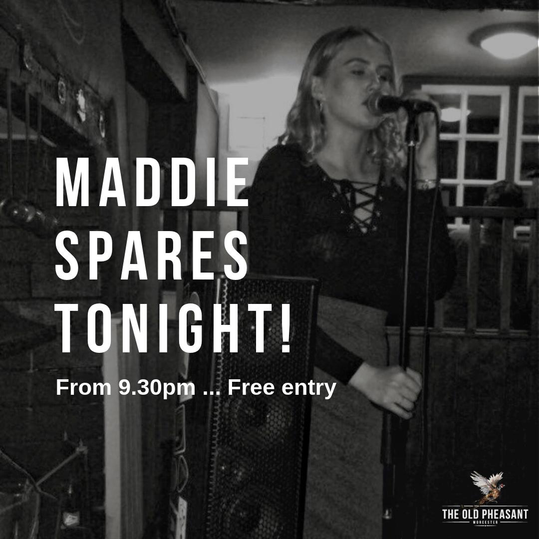Join us TONIGHT for live music with Maddie Spares bringing you music from The Beatles, Amy Winehouse, Carly Simon and many more! 🎤 From 9.30pm... Free entry! #livemusic #fridayvibes #fridaydrinks #Worcester buff.ly/2xERWfs