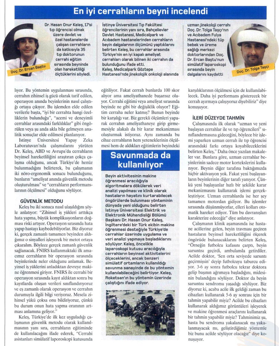 istinyeunivedu's tweet photo. Yakın Kızılötesi Spektroskopinin fonksiyonel beyin görüntülemesi amacıyla kullanan Elektrik ve Elektronik Mühendisliği Bölüm Başkanımız Dr. Hasan Onur Keleş, çalışmalarını gazeteci Şule Güner’e Para Dergisi’nde anlattı.
#YapayZekâ https://t.co/JuvkKpbT7o
