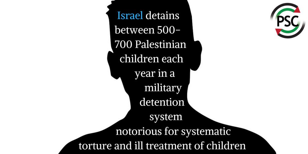 PSCupdates's tweet photo. Israel is the only country in the world that systematically prosecutes children in military courts – between 500 and 700 each year. These children face physical, emotional &amp; psychological abuse. This is #NoWayToTreatAChild. 

TAKE ACTION NOW: https://t.co/o1p4QGmnuo https://t.co/VULMtIZQCZ