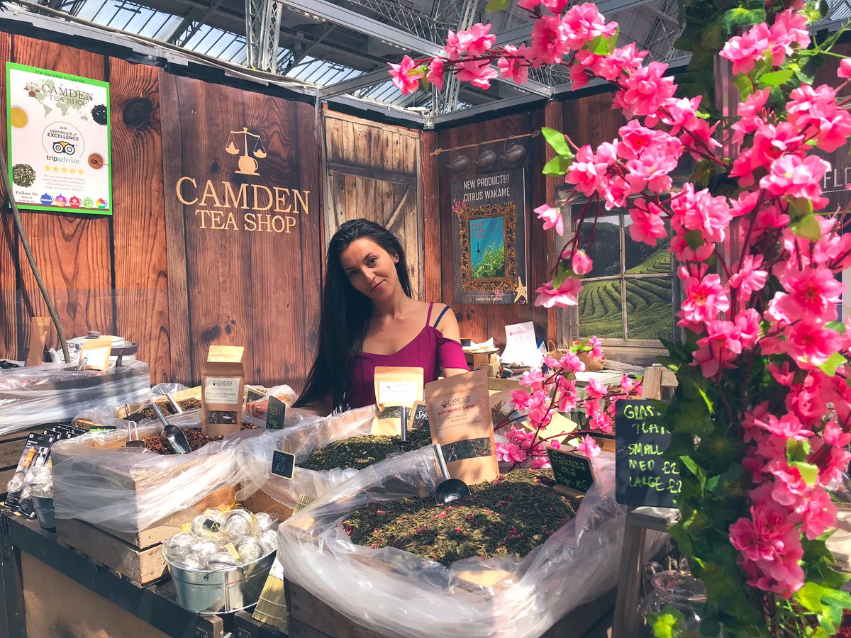 Camdentea_Co's tweet photo. We are back! LIVE from @HYPERJAPANevent Bringing you gorgeous loose leaf tea infusions! Two new fruit ICED teas exclusive to the show &amp; lots more! Stand A03 at #olympia #japanesetea https://t.co/RZJBfVJSvX