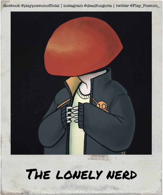 Play_Possum_'s tweet photo. Socially awkward, but kind young man. Spends most of his days alone, playing some game about a round robot on his handheld console. Seems very interested about other guests. 🔎🍄

#deadfungoria #indiegame  #pointandclick #visualnovel #lovecraftian #horrorgame #gameart #objecthead https://t.co/LRHfBfyr4u