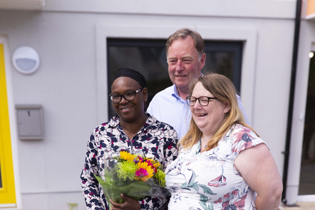 Construction of new homes @ Beauville is finished &amp; we marked the occasion with a presentation to a new resident. We worked with HSC &amp; ESS to provide suitable accommodation for keyworkers &amp; we're proud to be part of a project which offers a more affordable option #projectcomplete