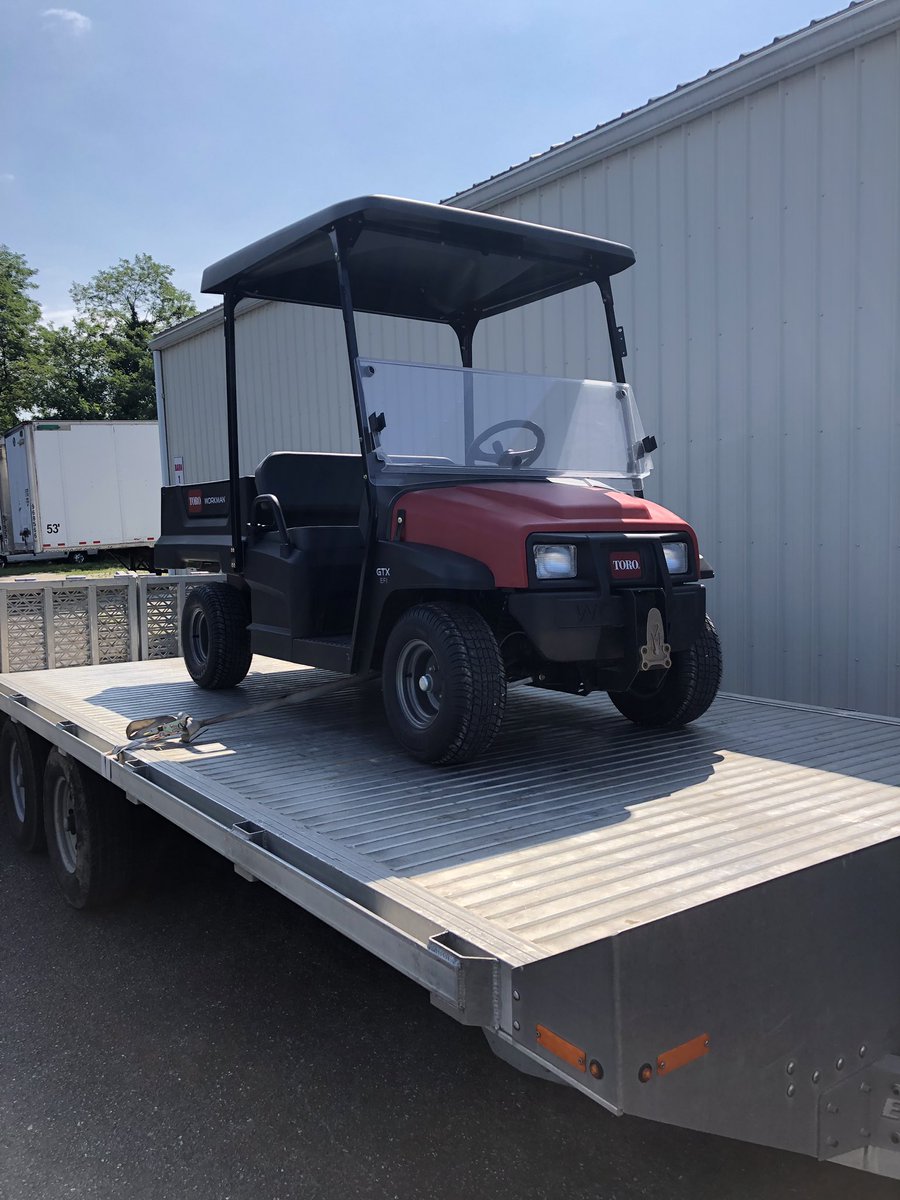 MDupcak's tweet photo. Let’s make this a Toro GTX Friday. Gas and electric options available with several accessories. What a ride! @TurfEquipSupply @TheToroCompany https://t.co/CdQnLSuUWG