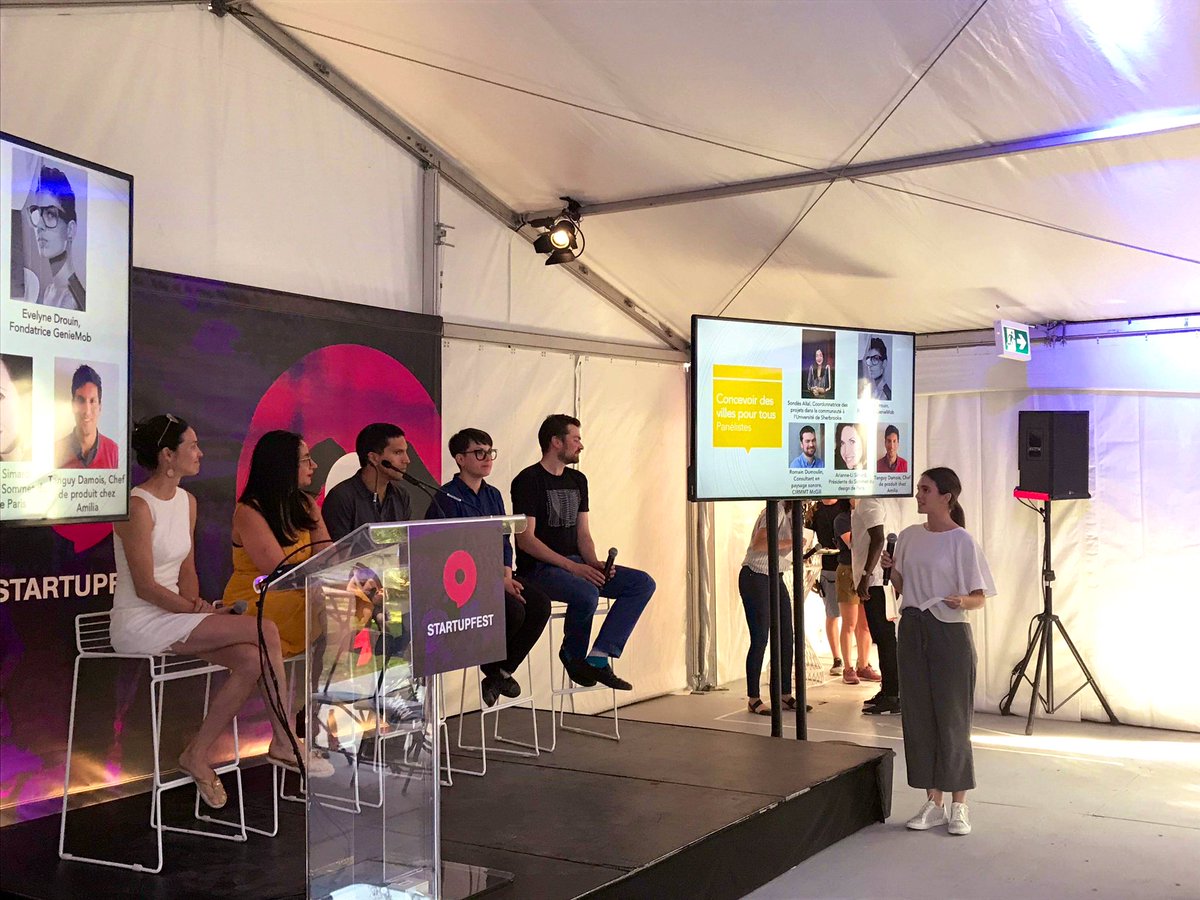 AmiliaApp's tweet photo. @startupfest is going great! 👏💥 Yesterday, our beloved Product Manager took the stage with four other speakers. What an amazing occasion to share our knowledge and make new connections! #WeAreAmilia #SmartCity https://t.co/q51QysdpYd