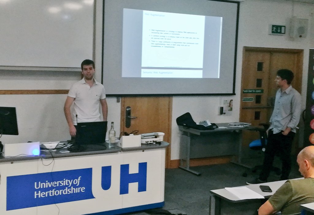 is_eud's tweet photo. Last talk of this morning session is about an End-User Semantic Web Augmentation Tool by Cristian Sottile, Sergio Firmenich and Diego Torres #ISEUD2019 https://t.co/IApFnHBgul
