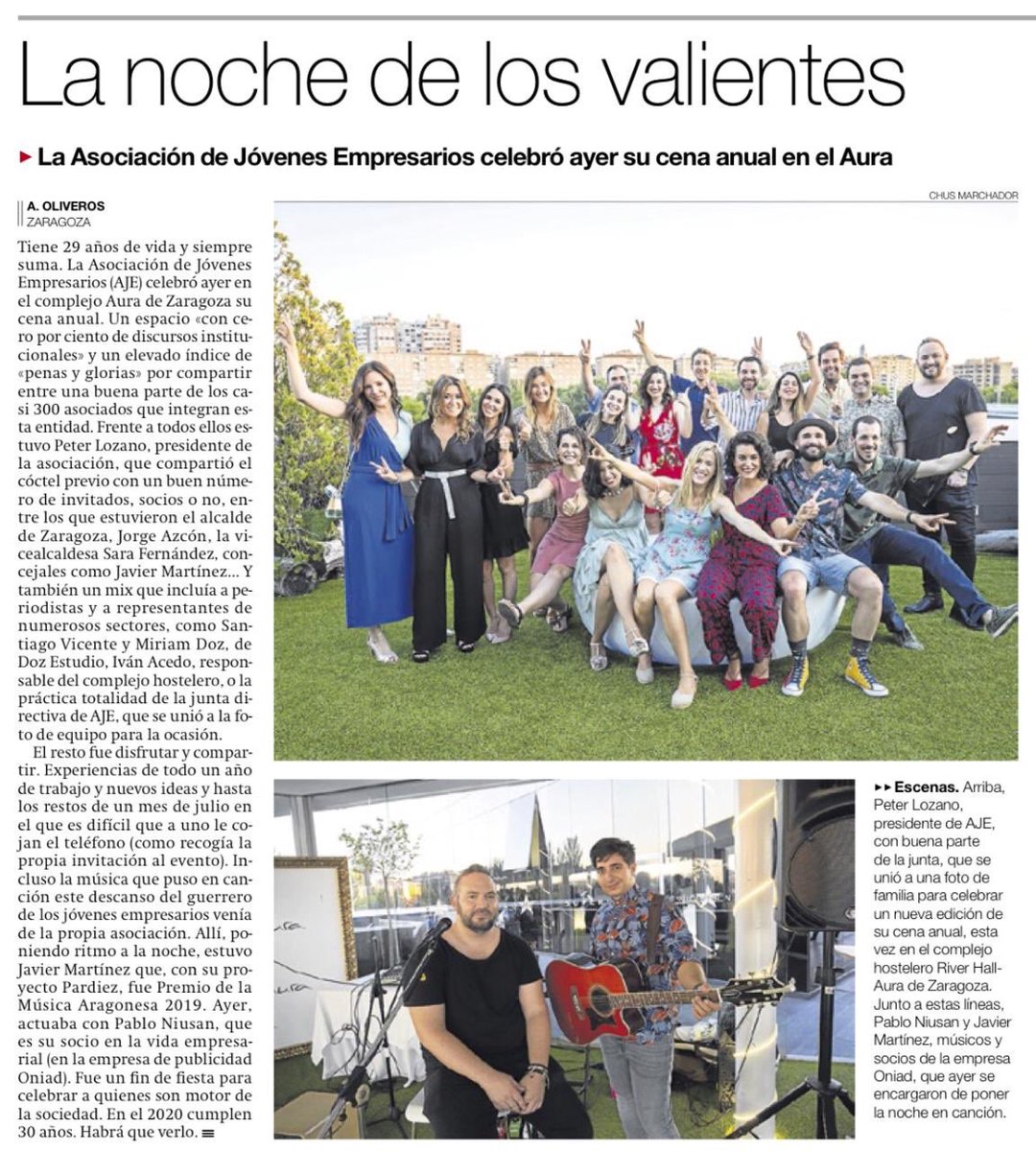 ptr_imascono's tweet photo. La juventud no está en la edad, está en el espíritu. Orgulloso de la gran familia que formamos en @ajearagon. ¡Lo de anoche fue ESPECTACULAR! Muchas gracias a todas esas personas que ponen el alma en sus negocios. ¡Larga vida a los jóvenes empresarios! #CenaVeranoAJE https://t.co/ujlpd1KvLc