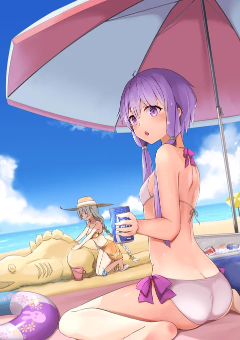 夏だ!海だ!～1
"ほら、水分補給!" 