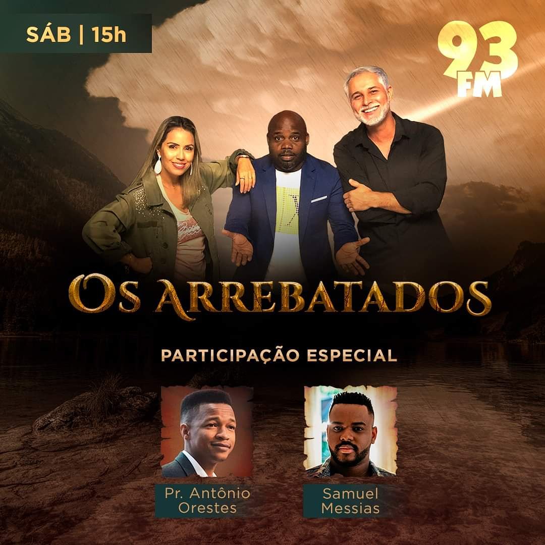 É amanhã!😱

#OsArrebatados 

Tema: Acreditar em azar é coisa de arrebatados? 🤔

Com a presença do pastor <a href="/antonioorestes2/">Antonio Orestes</a> e o cantor <a href="/SamuelMessiasC5/">Samuel Messias</a> . 😍