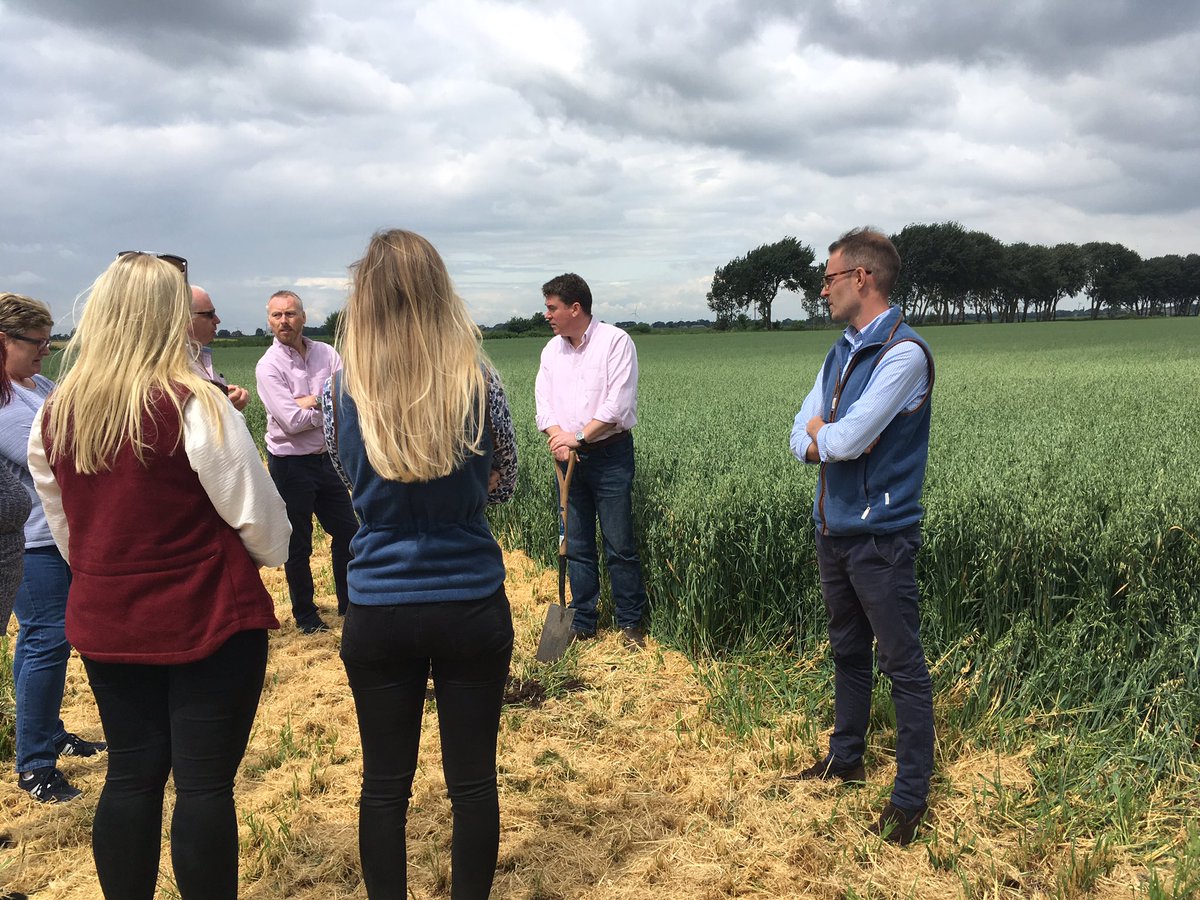 BethDuchesne92's tweet photo. Thank you @FarmerPhilB for having @Bidwells Agribusiness team today for a brilliant and insightful farm visit to Flegroft this morning. A successful no-till farming operation with substantial environmental benefits combining modern tech and some of the traditional machines! https://t.co/akrpig0UDS