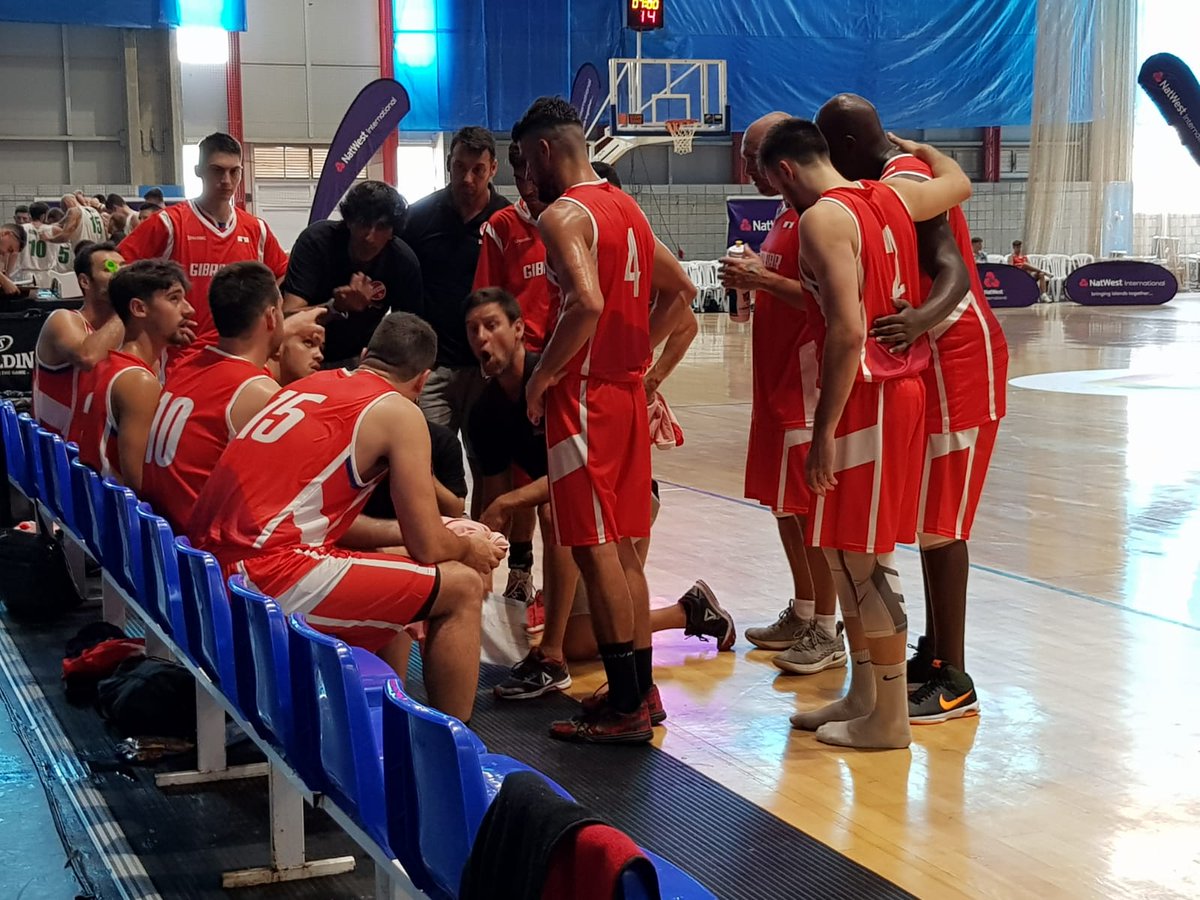7 minutes remaining and Gib are up 59 - 48 !

Coach Adam Cassaglia motivating his men! 

FINAL PUSH!! 🏀💪🇬🇮