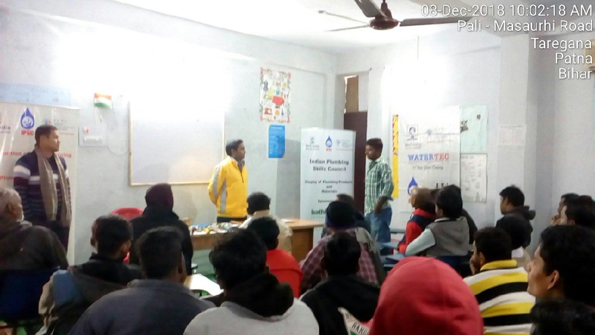 sgrsofficial's tweet photo. RPL Training was held on 8th December 2018 at Masaurhi, Patna for Plumber General job role assessment and received a certificate in this program successfully. #skillIndia #ipsc #IndianPlumbingskillcouncil #NSDC #IPSCSKILLINDIA https://t.co/JasjvM3Iab
