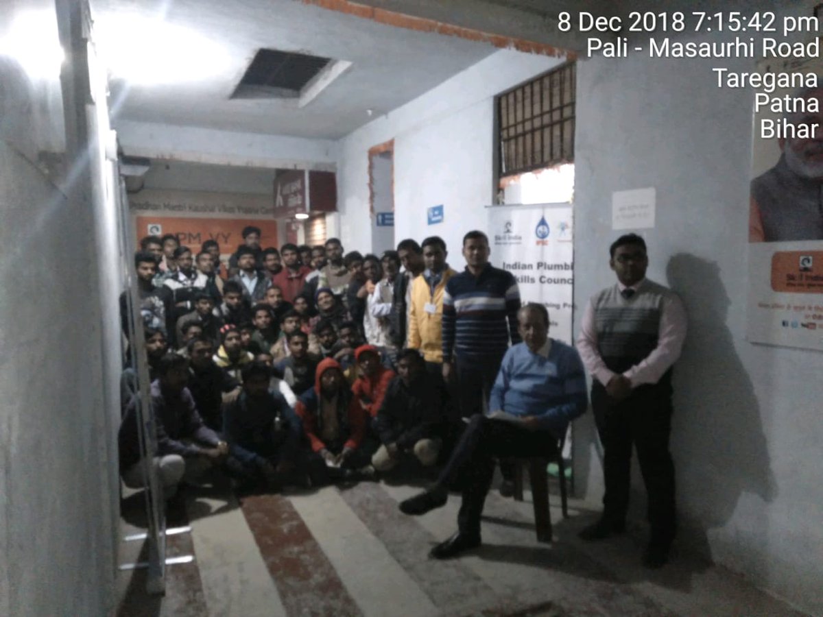 sgrsofficial's tweet photo. RPL Training was held on 8th December 2018 at Masaurhi, Patna for Plumber General job role assessment and received a certificate in this program successfully. #skillIndia #ipsc #IndianPlumbingskillcouncil #NSDC #IPSCSKILLINDIA https://t.co/JasjvM3Iab