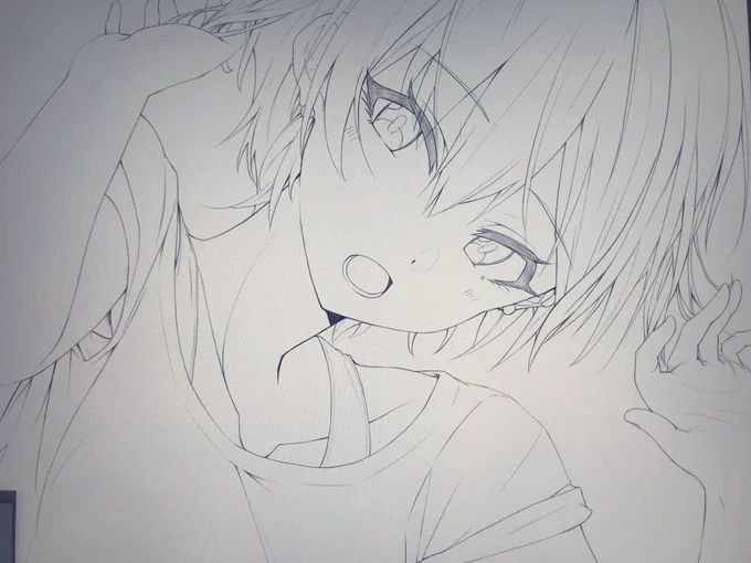 線画中? 