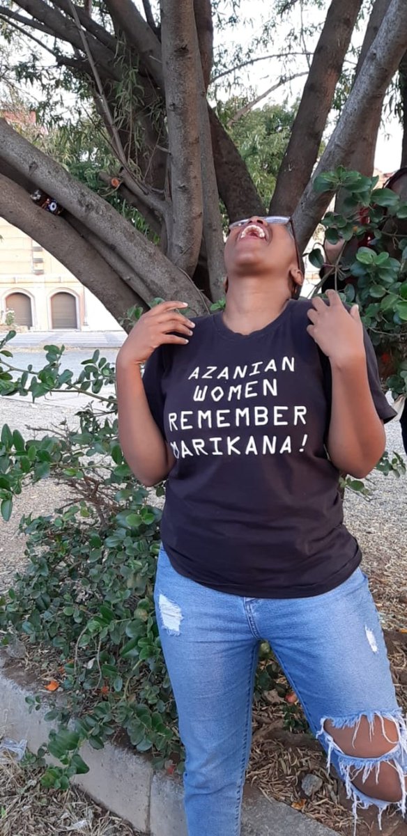 azanianwomen's tweet photo. t-shirts are ready! orders can be placed via this account or directly to this number: 064 090 3719. available in S, M, L and XXL. R100 a piece. #AzanianWomenRemember #memoryisaweapon https://t.co/1ZDT4GYcTk