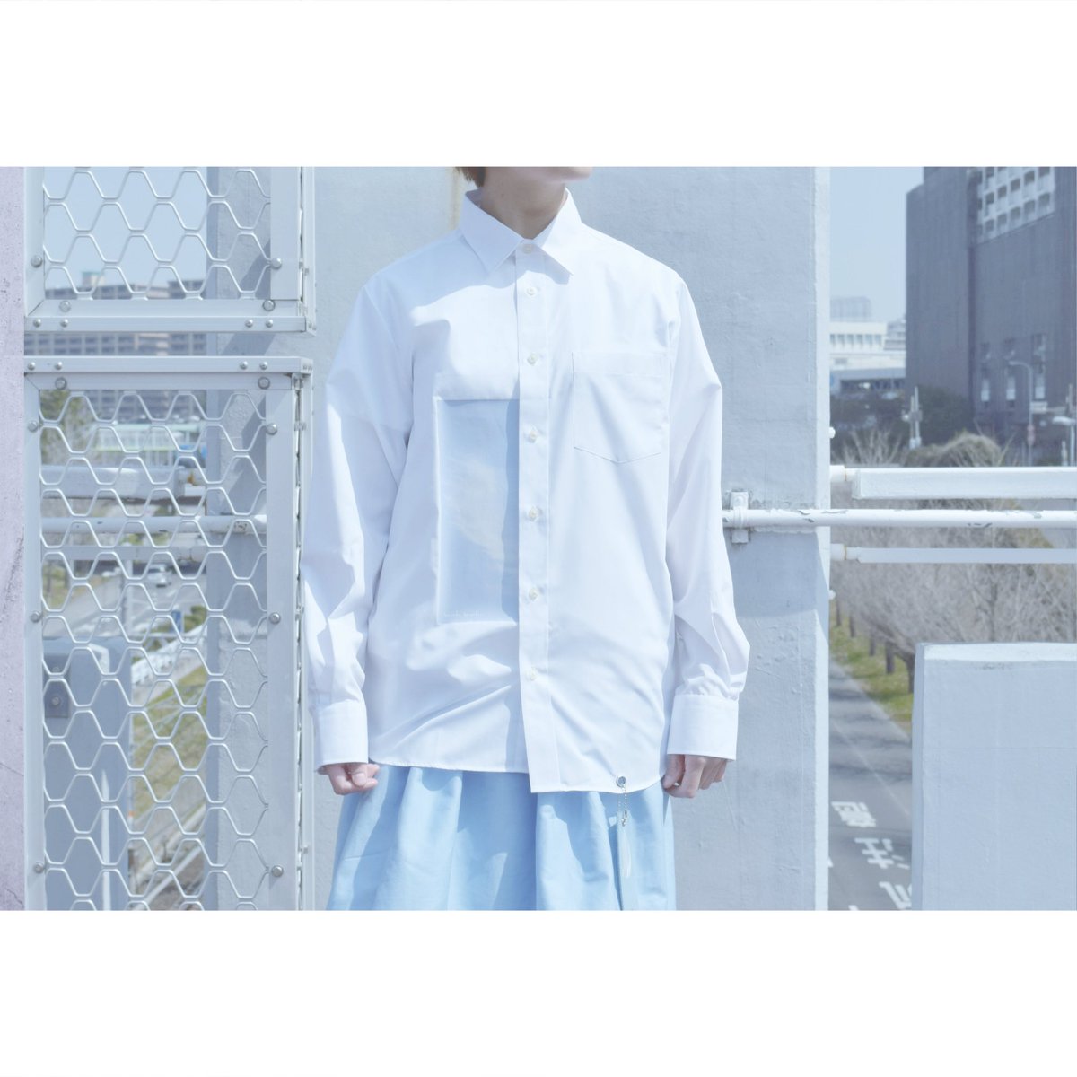 WinkMark_'s tweet photo. Wink Mark 2017collection

窓から見える青すぎる壁。

design&amp;photo @yugo_nishimoto 
model ゑむ氏 @Mk0104Sig 

#WinkMark https://t.co/rTVBizUnbZ