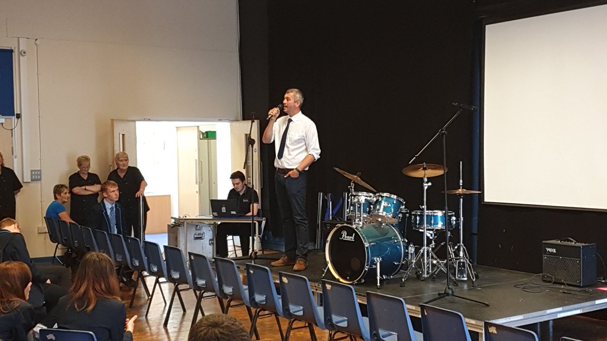MathsLca's tweet photo. Mr Smith and the Wild Old Men entertaining students at @LincolnCastleAc Do Your Thing staff edition! #Substitue #JohnnyBGoode #SomeoneYouLoved https://t.co/uJrFDESCAn
