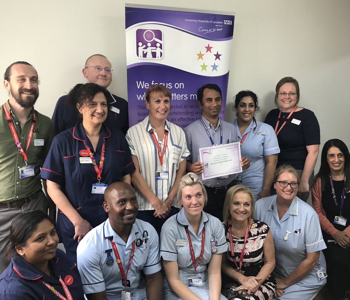 ⭐ Congratulations to Shaheen, Matt and Vital who won the ‘We focus on what matters most’ award! Nominated by Kerry, who quoted them and the team as “delivering care in a compassionate way, with the best outcomes for patients always at the heart of their achievements.” #CAIB2019