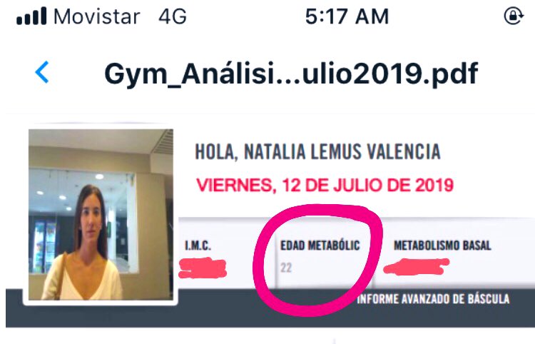 NataliaLemusV's tweet photo. Puro colágeno!!! Almost 30 pero cada vez más joven, con edad metabólica de 22. #BenjaminaButton 🔥🤷🏻♀️ https://t.co/FF1GcbaUEy