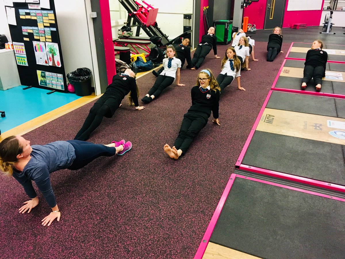 Great to see the girls attending our weekly yoga and wellbeing club in the gym. Well done ladies #DownwardDog
