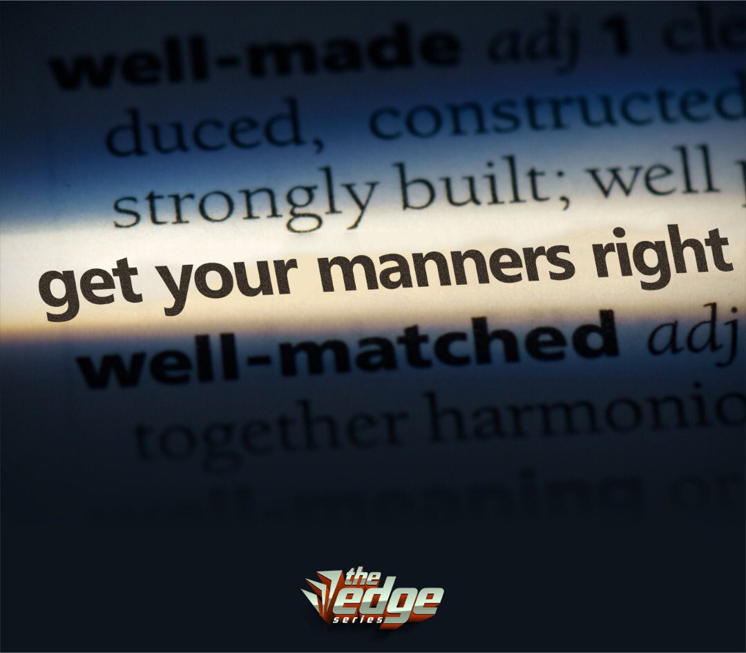 TheEdgeNG's tweet photo. The little things we do and say tell a lot about the kind of people we are.
- Please
- Sorry
- Excuse Me
- Thank you

The fine line between being rude and being upright.

#EdgeSeries #TESS #Manners #LittleThingsMatter #BeUpright https://t.co/cyGJIRTjh7