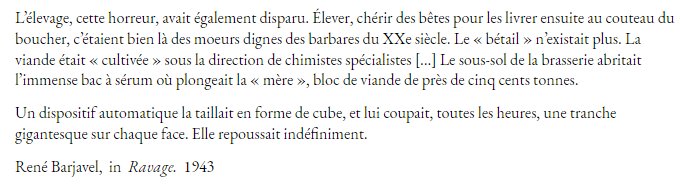 hls1138's tweet photo. @lemondefr On s’approche de la prédiction de Barjavel dans Ravage (1943) où il parle de viande "cultivée"... https://t.co/YMVGLmSWQF