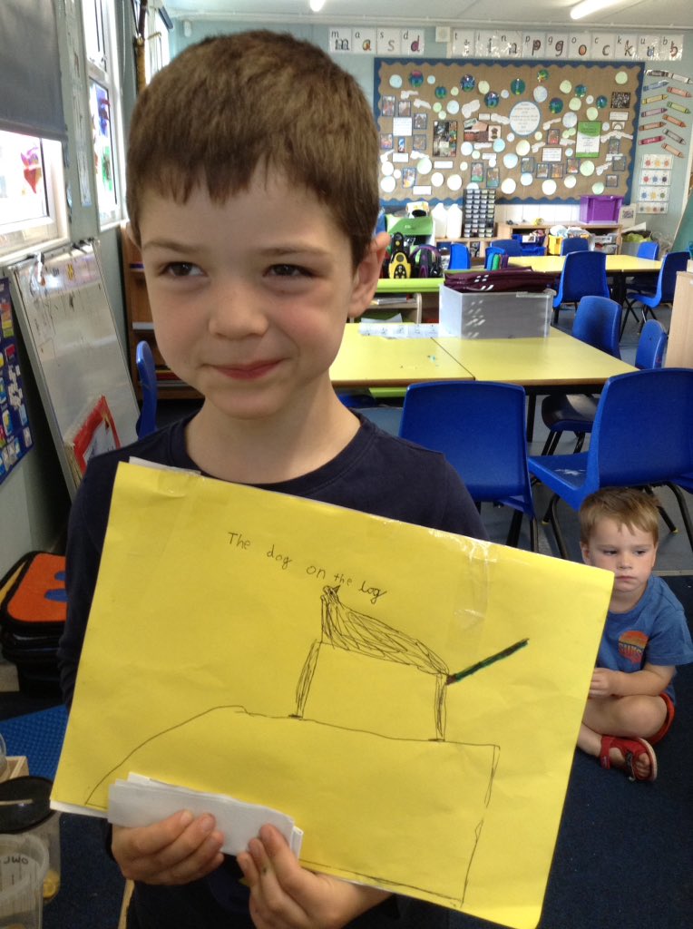 Jillearlyyears's tweet photo. Today, this young man made his debut as a novelist and illustrator.  #gruffalonurseryauthors https://t.co/QJnttvjRgC
