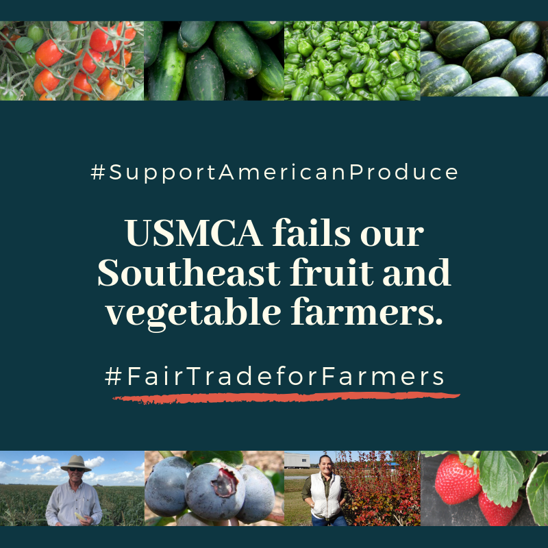 #FairTradeForFarmers is needed for farmers of seasonal fruit and vegetables to address Mexico’s unfair trade practices before #USMCAnow is passed. #SupportAmericanProduce
