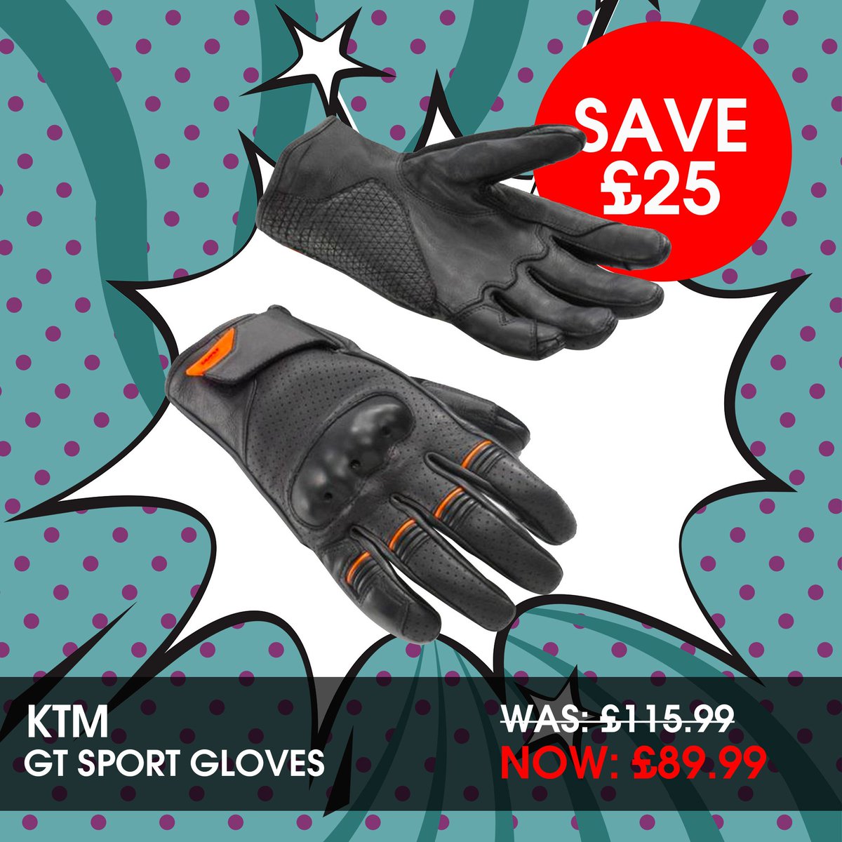 blacklineuk's tweet photo. A great all round glove, the KTM GT Sport gloves are created from goatskin leather, with finger and knuckle protectors and a protector on the heel of the hand.

Save £25 now: https://t.co/A3rDTCPjmF https://t.co/oQPifl1L7u