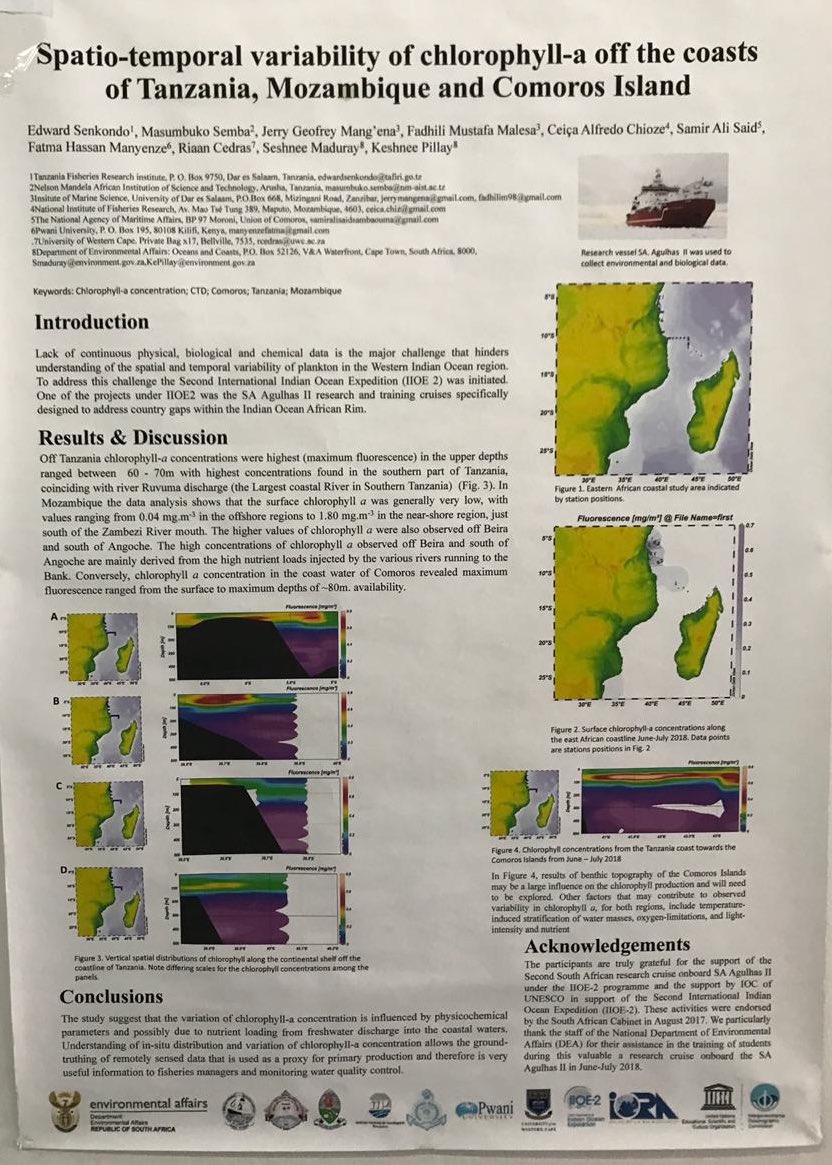 JerryMangena's tweet image. Poster presentation @wiomsa #wiomsasymposium2019 from the #iioe2 cruise.